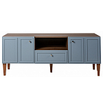 ТВ-тумба серая из массива бука с 2-мя дверками и ящиком Wenge Light варинант исполнения - 2 | Loft Concept в Санкт-петербурге