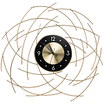 Часы настенные из металла с чёрным циферблатом Current Time варинант исполнения - 1 | Loft Concept в Санкт-петербурге