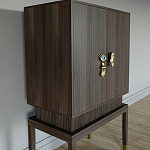 Кабинетный шкаф Elsa Dreams Walnut с 2-мя ящиками варинант исполнения - 5 | Loft Concept в Санкт-петербурге