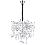 Люстра с хрустальными подвесками капли серебро Droplet Silver Chandelier 5 варинант исполнения - 2 | Loft Concept в Санкт-петербурге