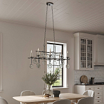 Люстра подвесная с 8-ю лампами и стеклянными круглыми подвесками Currey & Company варинант исполнения - 4 | Loft Concept в Санкт-петербурге