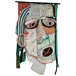 Арт-Объект плетеный из нитей большой портрет Joana Schneider  варинант исполнения - 3 | Loft Concept в Санкт-петербурге