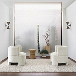 Приставной стол с отделкой из джута Juti D35 см варинант исполнения - 6 | Loft Concept в Санкт-петербурге