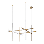 Люстра с 6-ю цилиндрическими плафонами на тонких тросах Trumpet tube варинант исполнения - 2 | Loft Concept в Санкт-петербурге