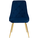 Стул в темно-синей велюровой обивке Ward Dark Blue Velour Chair варинант исполнения - 2 | Loft Concept в Санкт-петербурге