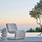 Кресло изогнутое с обивкой из ткани букле Smooth Bend Boucle Chair варинант исполнения - 6 | Loft Concept в Санкт-петербурге