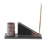 Настольный письменный набор из яшмы с часами Manager Organizer варинант исполнения - 3 | Loft Concept в Санкт-петербурге