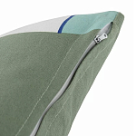 Подушка декоративная хлопковая мятного цвета с абстрактным принтом Elysian Flow Breeze варинант исполнения - 4 | Loft Concept в Санкт-петербурге