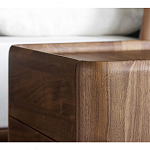 Прикроватный деревянный столик с 2-мя ящиками Moon Walnut Furniture варинант исполнения - 8 | Loft Concept в Санкт-петербурге