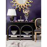 Чаша из прозрачного стекла с бронзовым ободком и фигурками бабочек Eden Garden варинант исполнения - 3 | Loft Concept в Санкт-петербурге