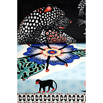 Большой Трехместный Диван с цветным принтом Qalakabusha Large Sofa варинант исполнения - 7 | Loft Concept в Санкт-петербурге