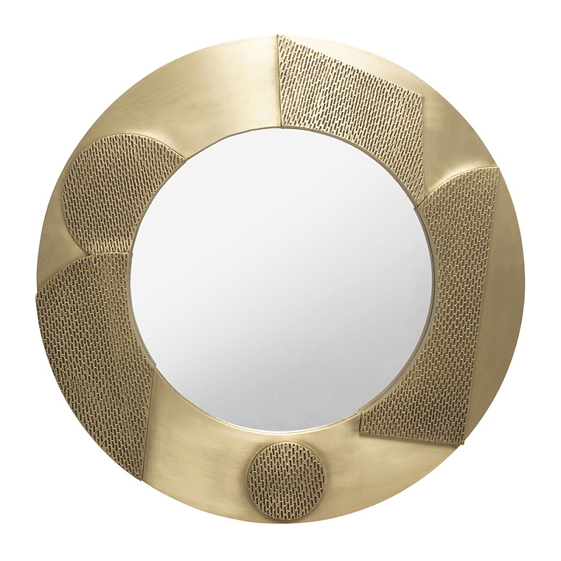 Зеркало золотое со вставками в виде геометрических фигур Зеркало Золотой в Санкт-петербурге | Loft Concept 