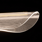 Люстра линейная с прозрачным волнообразным плафоном Wave Line варинант исполнения - 5 | Loft Concept в Санкт-петербурге