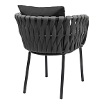 Стул мягкий с декором в виде плетеных лент на спинке и подлокотниках Semicircular Chair Decorated with Ribbons варинант исполнения - 10 | Loft Concept в Санкт-петербурге