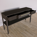 Дизайнерская Консоль с полкой и ящиком Primo Темный орех варинант исполнения - 6 | Loft Concept в Санкт-петербурге