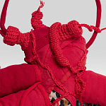 Настенный ковер разноцветный из одежды Heart варинант исполнения - 3 | Loft Concept в Санкт-петербурге