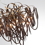 Люстра подвесная с объемной композицией из скрученных лент и металлических цепочек Atlantis Chain варинант исполнения - 3 | Loft Concept в Санкт-петербурге