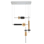 Люстра подвесная из металла и стекла Harmony of Strict Lines варинант исполнения - 1 | Loft Concept в Санкт-петербурге