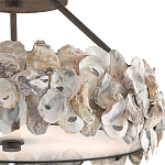 Потолочный светильник круглый с абажуром из устричных раковин Sea Ravens варинант исполнения - 1 | Loft Concept в Санкт-петербурге