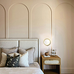 Светодиодное бра круглой формы с металлической рамой золотого цвета Marble Glow варинант исполнения - 2 | Loft Concept в Санкт-петербурге