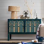 Комод для посуды из ротанга Felice Rattan Green варинант исполнения - 6 | Loft Concept в Санкт-петербурге