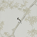 Обои ручная роспись Summer Night Blossom Colourway SC-122 on Bleached white dyed silk варинант исполнения - 1 | Loft Concept в Санкт-петербурге