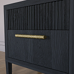 Прикроватная Тумбочка Primo с двумя ящиками Черный дуб варинант исполнения - 3 | Loft Concept в Санкт-петербурге