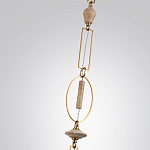 Подвесной светильник с прямоугольными и овальными элементами и акцентом из натурального камня Tectona  варинант исполнения - 6 | Loft Concept в Санкт-петербурге