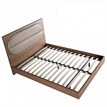 Кровать двуспальная с высоким изголовьем из дерева и подушек из экокожи Modern Look варинант исполнения - 4 | Loft Concept в Санкт-петербурге