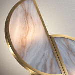 Бра с двумя полукруглыми плафонами из искусственного алебастра в бронзовой оправе Marbella варинант исполнения - 9 | Loft Concept в Санкт-петербурге