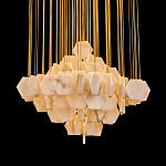 Люстра с фигурными подвесками из натурального камня Glowing Spheres варинант исполнения - 2 | Loft Concept в Санкт-петербурге