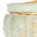 Подвесной светильник с каскадом из стеклянных декоративных элементов на золотом каркасе Shining Sea Glass варинант исполнения - 1 | Loft Concept в Санкт-петербурге