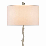 Торшер с цилиндрическим тканевым абажуром на каркасе в виде тонкого дерева Gray Branch варинант исполнения - 1 | Loft Concept в Санкт-петербурге