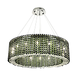 Круглая люстра с хрустальными подвесками Crystal Art Chrome Green Chandelier 12 варинант исполнения - 1 | Loft Concept в Санкт-петербурге