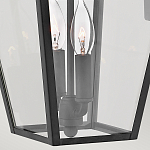 Настенный фонарь черного цвета с прозрачным стеклянным плафоном трапециевидной формы Hinkley варинант исполнения - 4 | Loft Concept в Санкт-петербурге