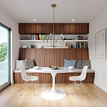 Люстра с 6-ю лампами на тонких изогнутых рожках в современном стиле Feiss варинант исполнения - 7 | Loft Concept в Санкт-петербурге