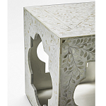 Приставной столик с перламутром Bone Inlay Side Table Floral Design варинант исполнения - 3 | Loft Concept в Санкт-петербурге