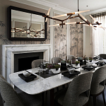 Обои ручная роспись Distant Bamboo Special Colourway on Lead Grey dyed silk варинант исполнения - 1 | Loft Concept в Санкт-петербурге