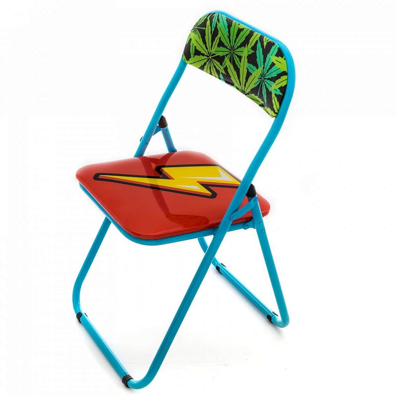 Стул Seletti Folding Chair Flash Мульти Голубой в Санкт-петербурге | Loft Concept 