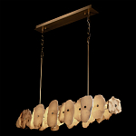 Подвесной светильник с фигурными элементами из белого алебастра Cryptocrystalline Stone варинант исполнения - 6 | Loft Concept в Санкт-петербурге