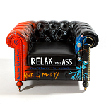 Кресло "Умный Умник" Rick and Morty graffiti chair натуральная кожа  варинант исполнения - 2 | Loft Concept в Санкт-петербурге