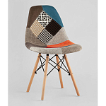 Пластиковый стул на ножках из массива бука Eames Пэчворк варинант исполнения - 1 | Loft Concept в Санкт-петербурге