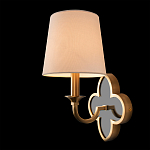 Бра с белым текстильным абажуром и фигурным основанием с зеркальной вставкой Vitorino варинант исполнения - 2 | Loft Concept в Санкт-петербурге