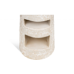 Керамический столик с деревянной столешницей "Пешка" варинант исполнения - 4 | Loft Concept в Санкт-петербурге